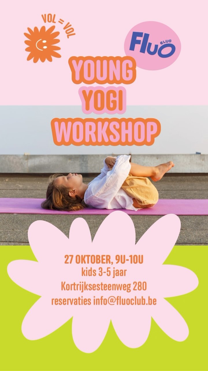 VOLZET 🧘‍♀️ HERE WE GO ! De eerste yoga for kids sessie by @studio.biloba.gent is een feit. 🤸🏼Isolde, de oprichtster van @studio.biloba.gent is een top madam die al jaren ervaring heeft ( lees 17 jaar onderwijs ) met kiddos. Los daarvan geeft ze super leuke yoga sessies boordevol ontspanning🙏🏼 en plezier.. 
✍️Schrijf je kiddo dus snel in via info@fluoclub.be. Let op: vol = vol , plekjes zijn beperkt .. Meer data’s volgen voor de maanden November en December!! 
1 sessie = 17€ 

👀 Als ouders zijn jullie welkom om te blijven en te genieten van een lekker ☕️ koffietje.. en misschien eens om te spieken hoe jullie oogappel het doet ✌🏻 

 💚 
Team Fluo