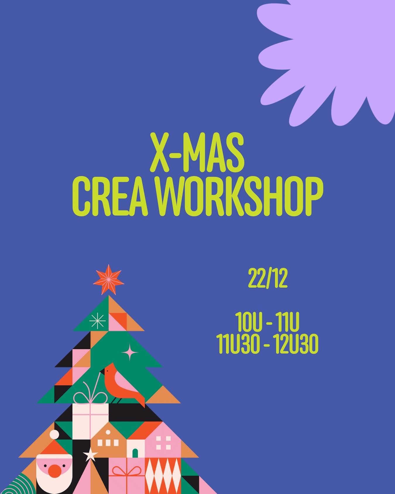 VOLZET ❌ Christmas crea workshop onder begeleiding van de magische ISOLDE🎅🏼
Schrijf je kiddos in voor een leuke knutsel voormiddag.

👇

🎄leeftijd: 3-6 jaar 
🎄kies een tijdstip : 10-11u // 11.30-12.30u
🎄prijs: €20 (inclusief gratis inkom speelruimte)
🎄waar ? @fluo.club 
🎄inschrijving via e-mail : info@fluoclub.be (vol=vol) 

Pssss : 
Don’t tell the kids maar ze gaan: 

🕯️ lichtjes uit klei maken die ze mogen versieren, schilderen als decoratie voor op de kersttafel 🎄