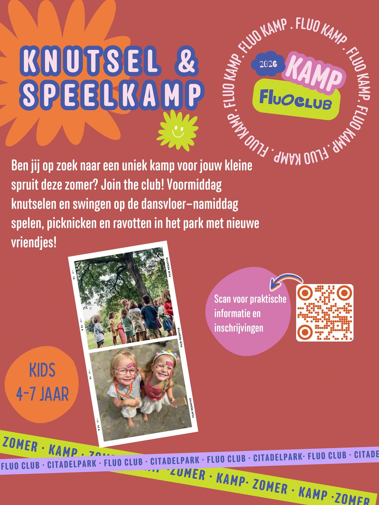 Ons Knutsel & Speelkamp is terug! ✨🎉
Op zoek naar een uniek kamp voor jouw kleine avonturier?
Bij Fluo Club starten we elke dag met knutselen, dansen en spelen.
In de namiddag trekken we naar buiten: picknicken in het park, ravotten onder de bomen en leuke spelletjes met nieuwe vriendjes! 🌳💛
👧🧒 Leeftijd: 4–7 jaar
📍 Locatie: Kortrijkse Steenweg 280, Gent — in de Fluo Club
📅 5 weken kamp – kies zelf je week!
🍰 Vers vieruurtje inbegrepen: elke dag huisgemaakte cake

➡️ neem een kijkje op de website voor info & inschrijvingen!

Kom jij deze zomer mee shinen in de Fluo Club? ✨

Liefs - Team Fluo