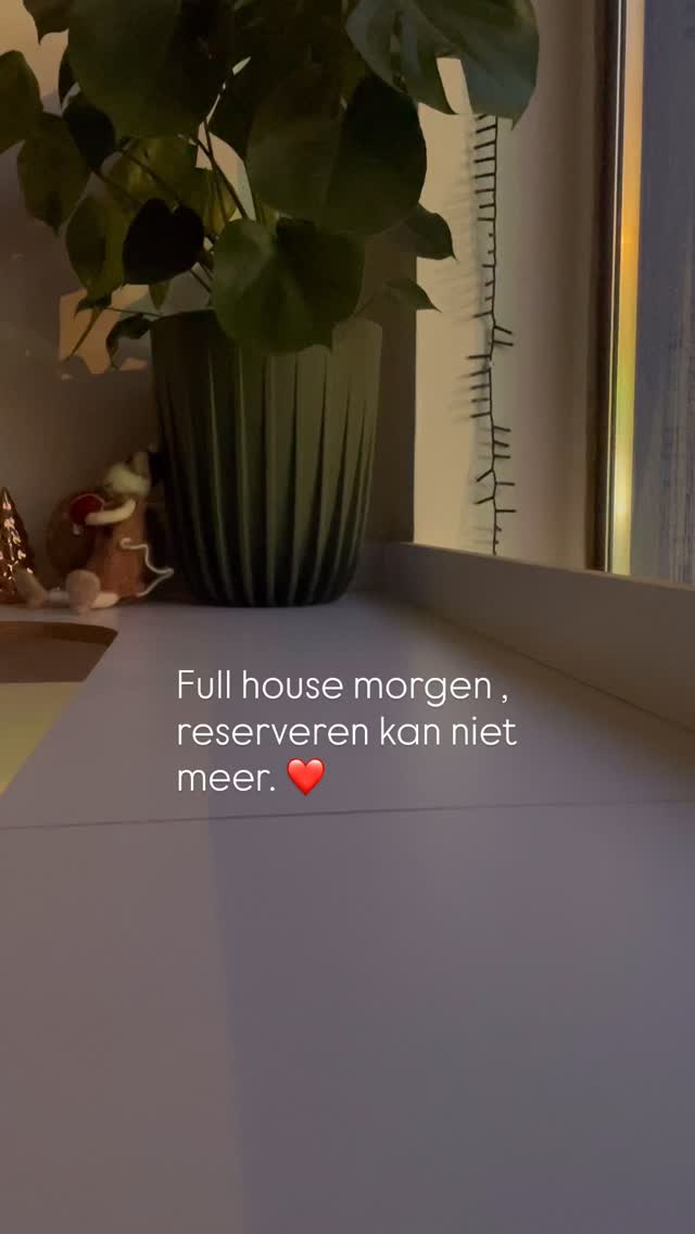 Full house morgen , reserveren kan niet meer. ❤️